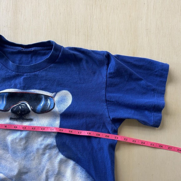 Vintage 1994 Coca Cola Company Shirt Mens Large Blue Polar Bear Graphic Tee - Picture 6 of 8